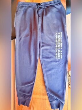 Timberland Men’s Navy Blue Logo Joggers